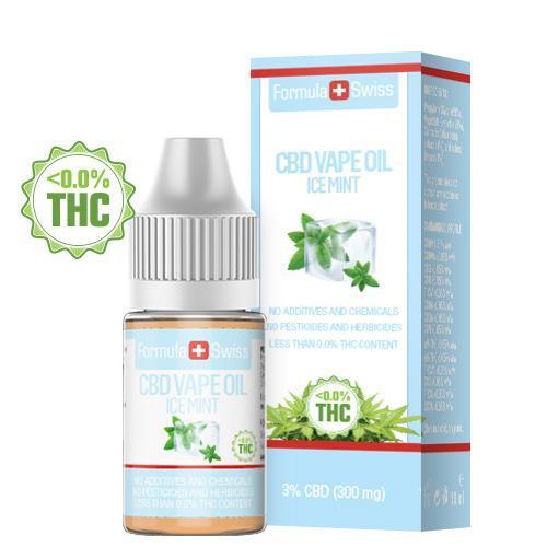 Formula Swiss CBD vape liquid Ice Mint, 3% CBD (300 mg), 10 ml bottle